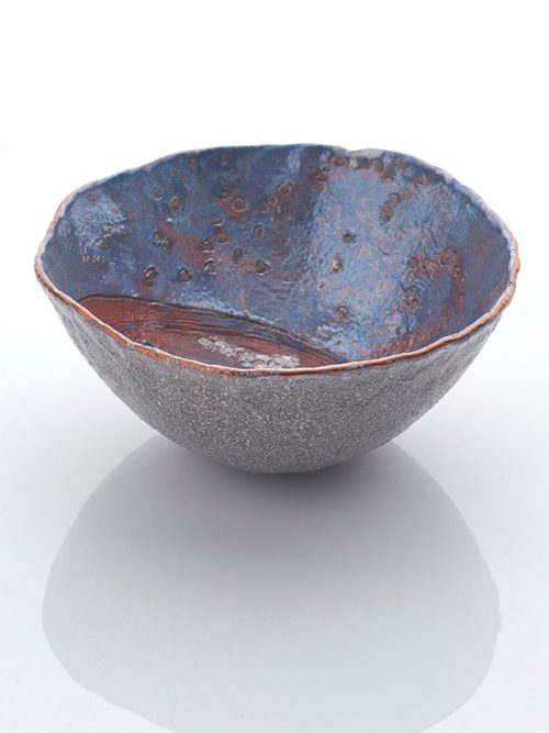 Small Handmade Bowl Dark-blue Purple Red