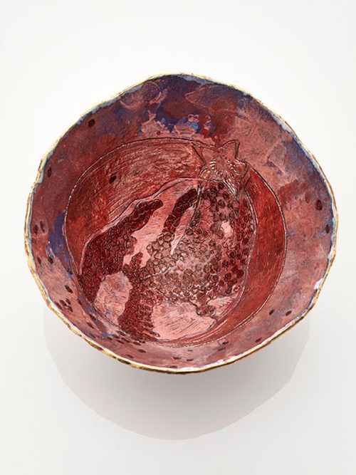 Small decorated handmade bowl