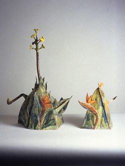 two decorative tea pots